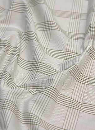 Сорочечная (н) бело-зеленая клетка - в интернет-магазине тканей Тессутидея арт. 01-5986