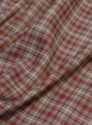 Костюмная с люрексом (н) серо-терракотовая клетка - в интернет-магазине тканей Тессутидея арт. 05-3859