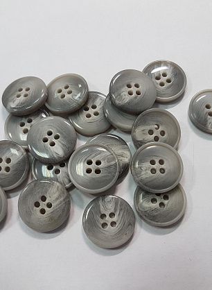 Пуговица пластик 4 прокола d-20мм светло-серая меланжевая - в интернет-магазине тканей Тессутидея арт. F-5287