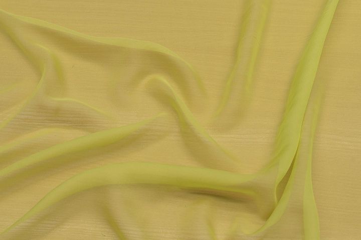Шифон (о) ярко-желтый - итальянские ткани Тессутидея арт. 10-2993