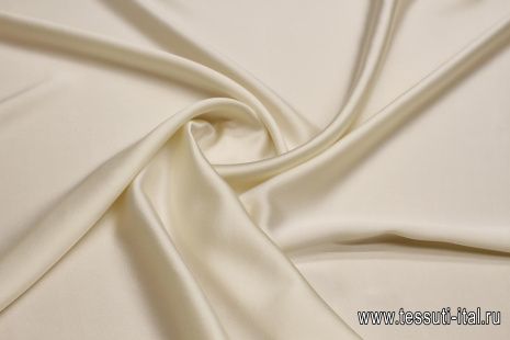 Шелк атлас (о) молочный - итальянские ткани Тессутидея арт. 10-3629