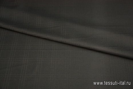 Костюмная стрейч (о) темно-синяя клетка ш-155см - итальянские ткани Тессутидея арт. 05-2282