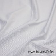 Сорочечная (н) бело-голубая пунктирная полоска - итальянские ткани Тессутидея арт. 01-6077