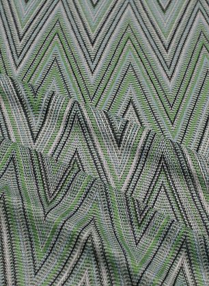 Трикотаж (н) черно-зеленый орнамент - в интернет-магазине тканей Тессутидея арт. 14-1754