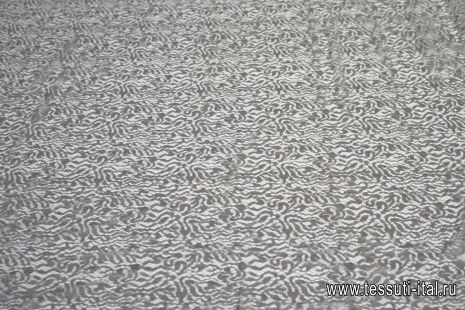Кружевное полотно (н) серо-мятное - итальянские ткани Тессутидея арт. 03-6142