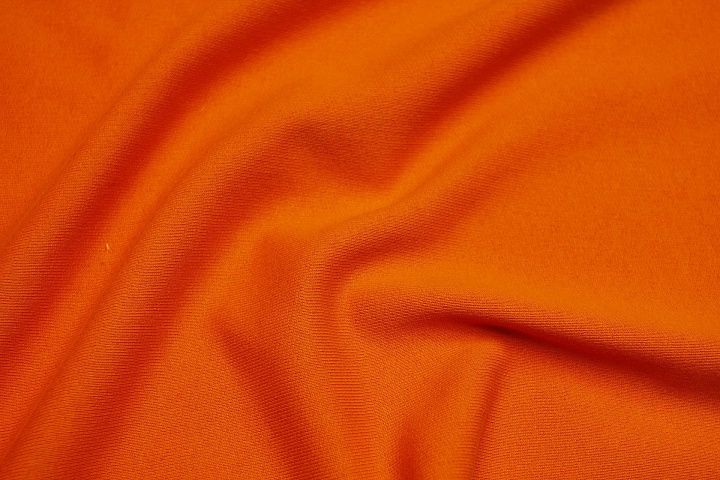 Футер с начесом хлопок (о) оранжевый - итальянские ткани Тессутидея арт. 12-1143