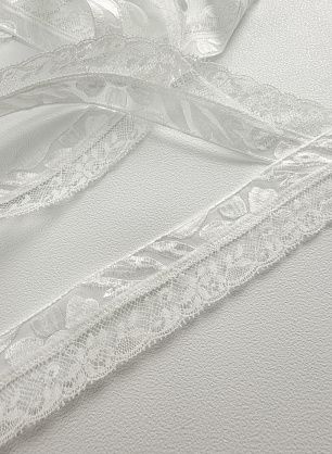 Кружево комбинированное (о) белое - итальянские ткани Тессутидея 03-5282