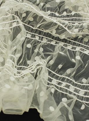 Сетка плательная фантазийная (о) горох на молочном - в интернет-магазине тканей Тессутидея арт. 03-6908