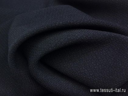 Плательная фактурная (о) темно-синяя - итальянские ткани Тессутидея арт. 03-5111
