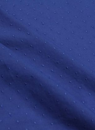 Сорочечная с вышитым горохом (о) васильковая - в интернет-магазине тканей Тессутидея арт. 01-7950