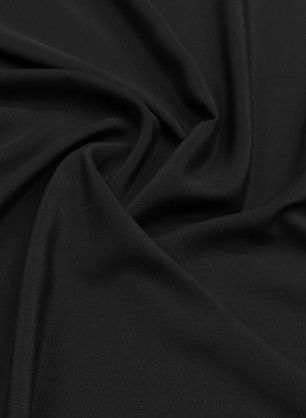 Шелк вареный (о) черный - в интернет-магазине тканей Тессутидея арт. 10-3638