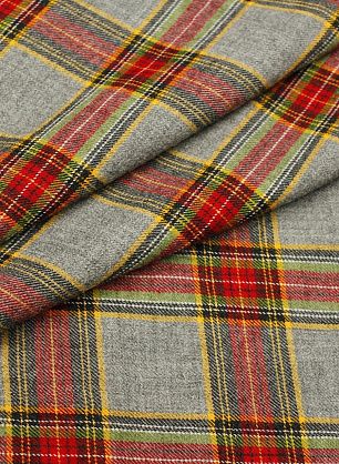 Костюмная (н) красно-серо-желтая клетка - в интернет-магазине тканей Тессутидея арт. 05-4535