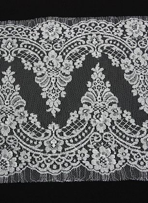 Кружево с люрексом (н) серо-бело-серебрянное ш-32см Solstiss - в интернет-магазине тканей Тессутидея арт. 03-3800