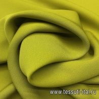 Крепдешин (о) оливковый - итальянские ткани Тессутидея арт. 02-8015