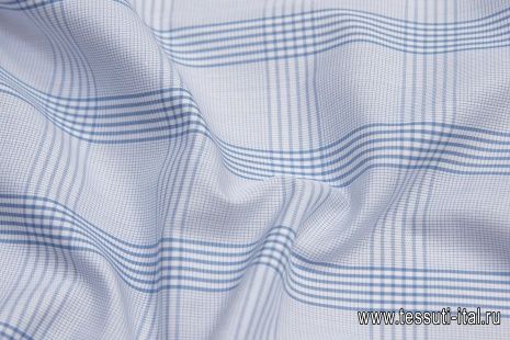 Сорочечная (н) сине-белая клетка - итальянские ткани Тессутидея арт. 01-5935