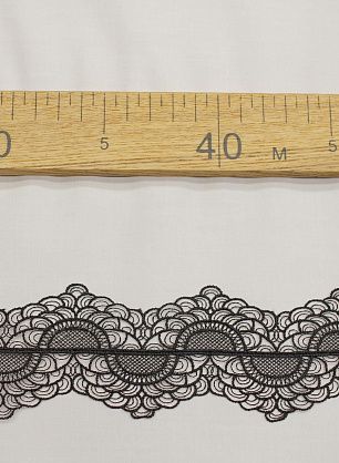 Кружево макраме (о) черное ш-4,5см - в интернет-магазине тканей Тессутидея арт. F-6206