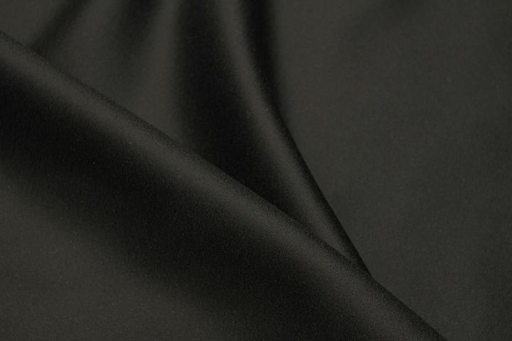 Пальтовая дабл кашемир+шерсть двухслойная (о) черная - итальянские ткани Тессутидея арт. 09-2151