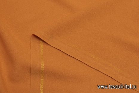Костюмная креп (о) шафрановая в стиле Scervino - итальянские ткани Тессутидея арт. 05-4130