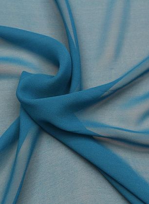 Шифон (о) ярко-бирюзовый - в интернет-магазине тканей Тессутидея арт. 10-3997