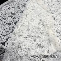 Кружевное полотно (о) белое в стиле Scervino - итальянские ткани Тессутидея арт. 03-6231
