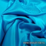 Шелк атлас (о) ярко-голубой - итальянские ткани Тессутидея арт. 10-1851