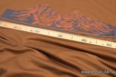 Трикотаж мерсеризованный хлопок купон (2м) (о) светло-коричневый в стиле Gucci - итальянские ткани Тессутидея арт. 12-1027