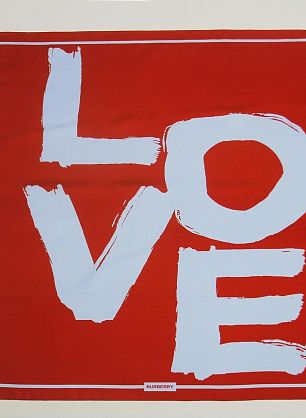 Шелк купон-платок 90*90см красно-голубой - итальянские ткани Тессутидея F-6233