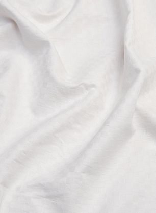 Хлопок фактурный (о) белая стилизованная клетка - в интернет-магазине тканей Тессутидея арт. 01-6133