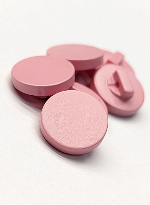 Пуговица пластик на ножке d-15мм розовая - в интернет-магазине тканей Тессутидея арт. F-6135