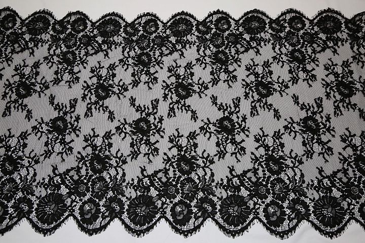 Кружево (о) черное Ermanno Scervino - итальянские ткани Тессутидея арт. 03-4293