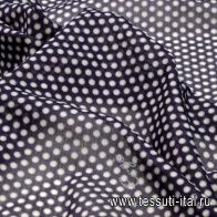 Батист (н) серый стилизованный горох на фиолетовом Ega - итальянские ткани Тессутидея арт. 01-4131