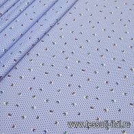 Сорочечная стрейч (н) бабочки на белом - итальянские ткани Тессутидея арт. 01-5485