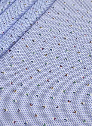 Сорочечная стрейч (н) бабочки на белом - в интернет-магазине тканей Тессутидея арт. 01-5485