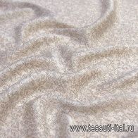 Шифон (н) серо-коричневый меланжевый принт - итальянские ткани Тессутидея арт. 10-1738