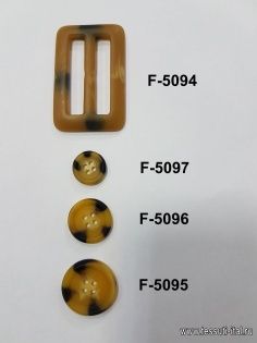 Пуговица пластик 4 прокола d-23мм бежевая с вкраплениями - итальянские ткани Тессутидея арт. F-5096
