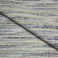 Костюмная шанель (н) сине-бело-желтая ш-150см - итальянские ткани Тессутидея арт. 03-3226