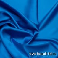 Шелк атлас стрейч (о) ярко-голубой - итальянские ткани Тессутидея арт. 02-8958