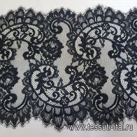 Кружевное полотно (о) черное Solstiss - итальянские ткани Тессутидея арт. 03-6631