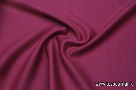 Пальтовая дабл (н) серый логотип на брусничном - итальянские ткани Тессутидея арт. 09-2069