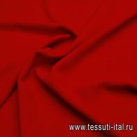 Плательная кади вискоза стрейч (о) красная - итальянские ткани Тессутидея арт. 04-1602