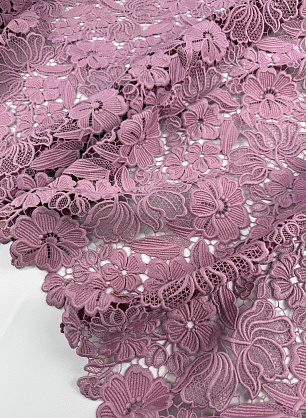 Кружевное полотно макраме (о) розовое - в интернет-магазине тканей Тессутидея арт. 01-8123