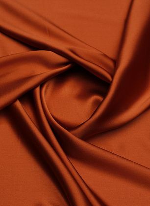 Шелк атлас стрейч (о) терракотовый  - в интернет-магазине тканей Тессутидея арт. 10-4038