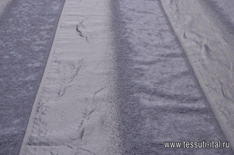 Плательная матлассе купон (1,8м) (о) широкая темно-серая полоса с ворсом Armani - итальянские ткани Тессутидея арт. 03-5545