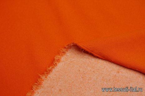 Футер с начесом хлопок (о) оранжевый - итальянские ткани Тессутидея арт. 12-1143