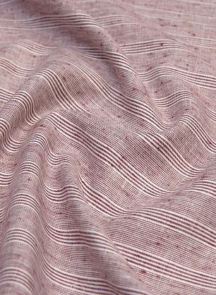 Лен (н) бело-бордовая полоска - в интернет-магазине тканей Тессутидея арт. 16-0627