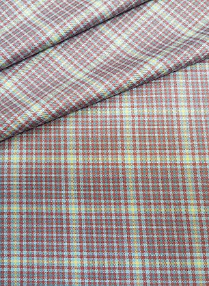 Костюмная (н) клетка терракотово-бирюзовая с желтым Piacenza - в интернет-магазине тканей Тессутидея арт. 05-3903