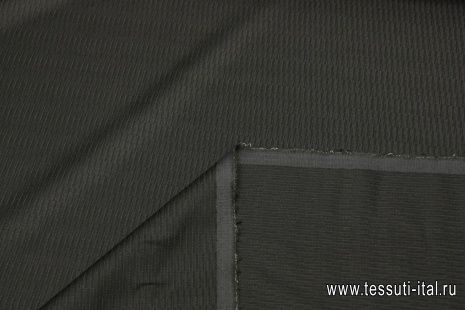 Костюмная (н) черно-зеленая полоска ш-155см - итальянские ткани Тессутидея арт. 05-2332