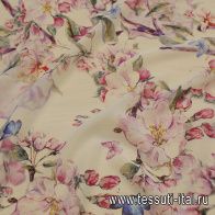 Шифон (н) цветочный рисунок на айвори - итальянские ткани Тессутидея арт. 10-3231