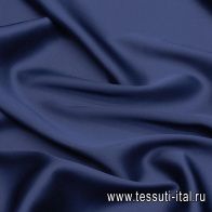 Шелк атлас стрейч (о) темно-синий - итальянские ткани Тессутидея арт. 10-2900