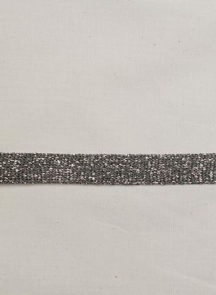 Тесьма трикотажная с люрексом (о) серая ш-1,3см - в интернет-магазине тканей Тессутидея арт. F-6200
